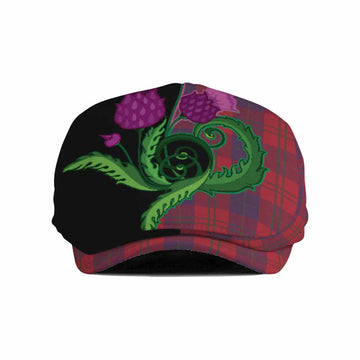 Wotherspoon Tartan Flat Cap, Jeff Cap Traditional Scottish Thistle