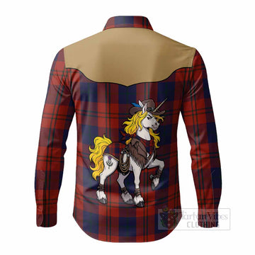 Wotherspoon Tartan Long Sleeve Button Shirts Rodeo Unicorn Retro Style