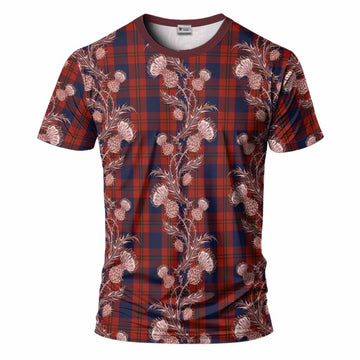 Wotherspoon Tartan T-Shirt Seamless Scottish Thistle Flowers