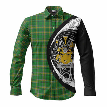 Tartan Vibes Clothing Wotton Irish Clan Long Sleeve Button Shirt Celtic Circle Style
