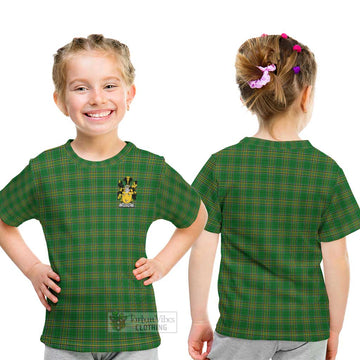 Wotton Irish Clan Tartan Kid T-Shirt with Coat of Arms