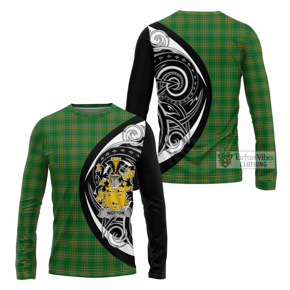 Tartan Vibes Clothing Wotton Irish Clan Long Sleeve T-Shirt Celtic Circle Style