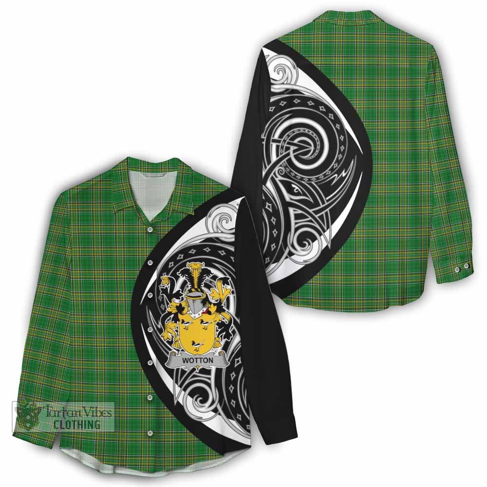 Tartan Vibes Clothing Wotton Irish Clan Women's Casual Shirt Celtic Circle Style