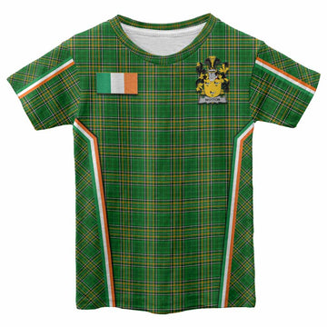 Wotton Irish Clan Coat of Arm Tartan Kid T-shirt Flag Style