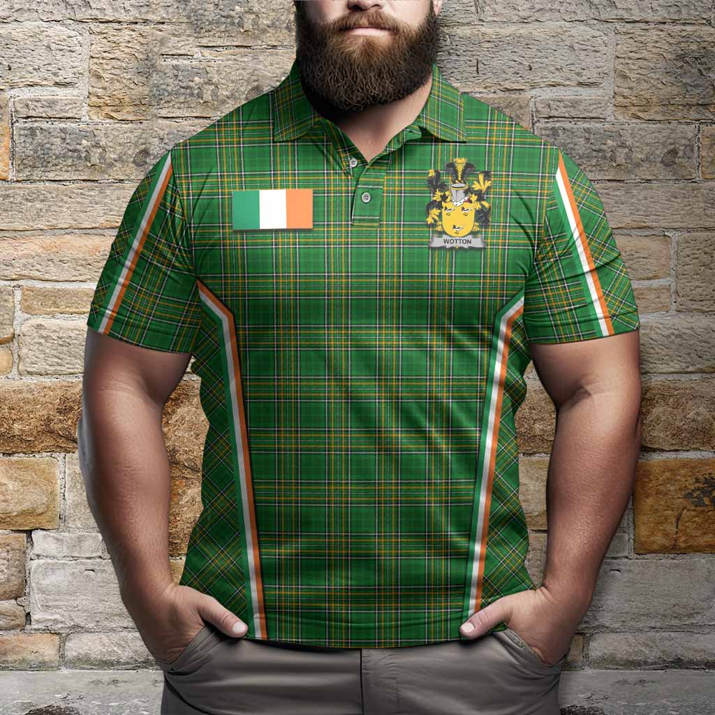 Wotton Irish Clan Coat of Arm Tartan Polo Shirt Flag Style