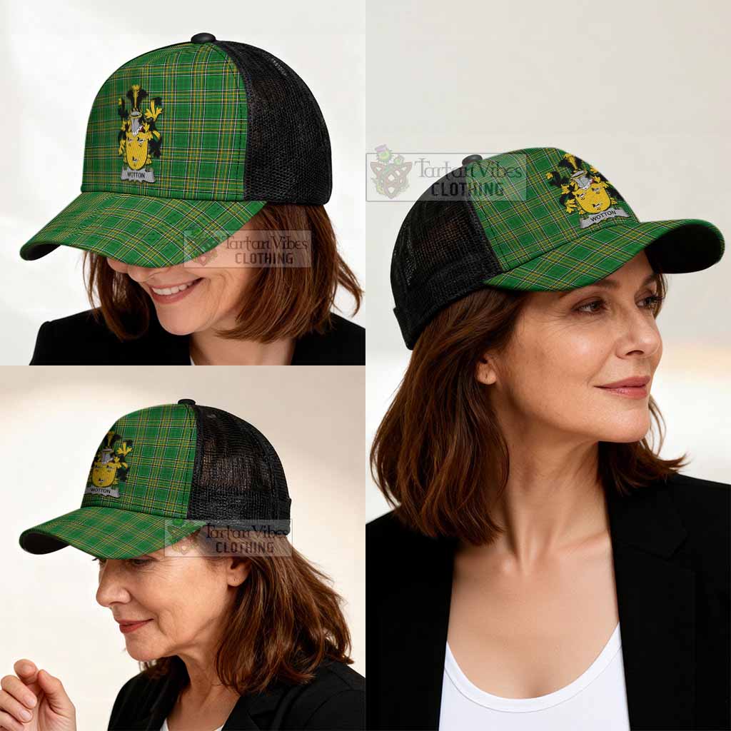 Wotton Irish Coat of Arms Tartan Mesh Trucker Cap