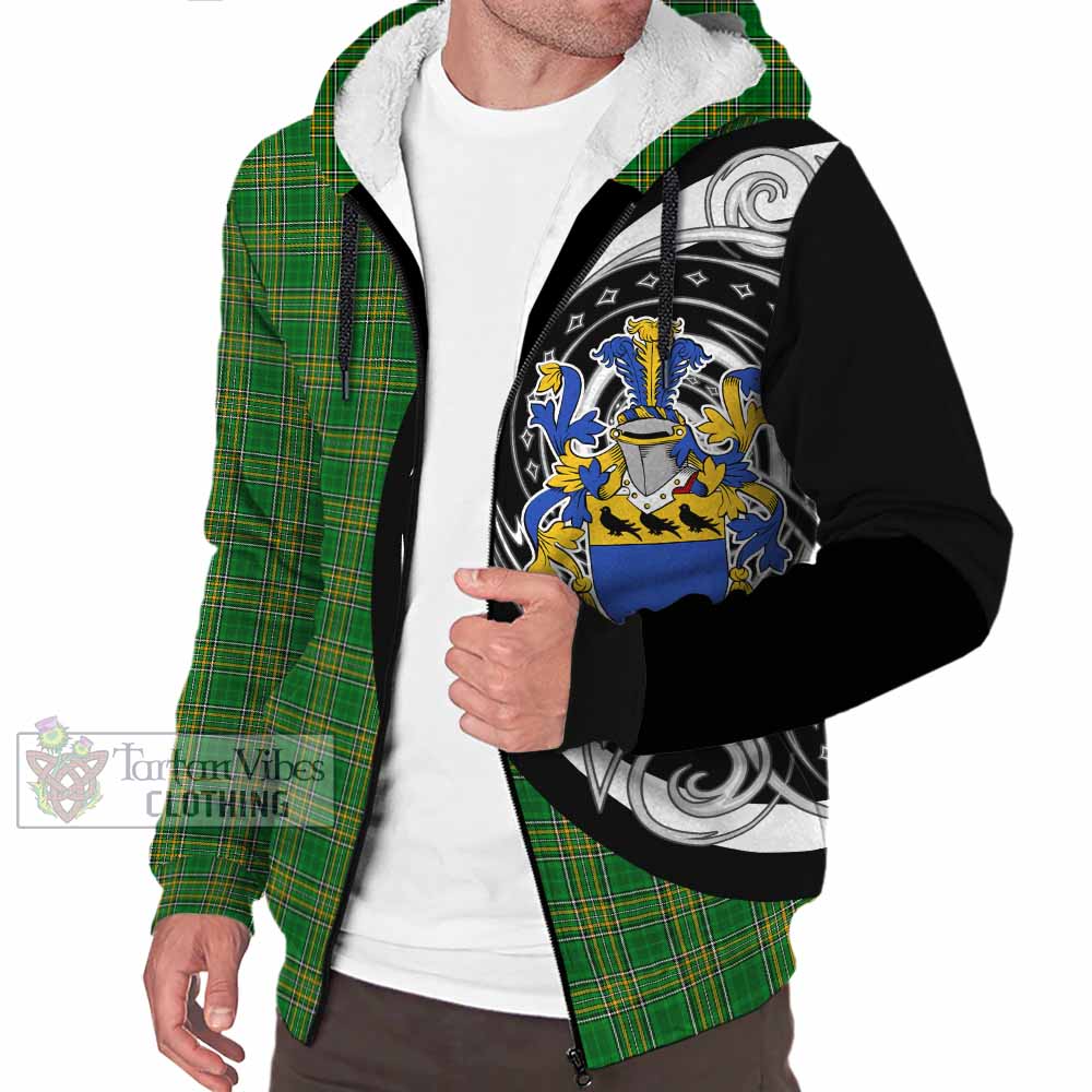 Tartan Vibes Clothing Wray Irish Clan Sherpa Hoodie Celtic Circle Style