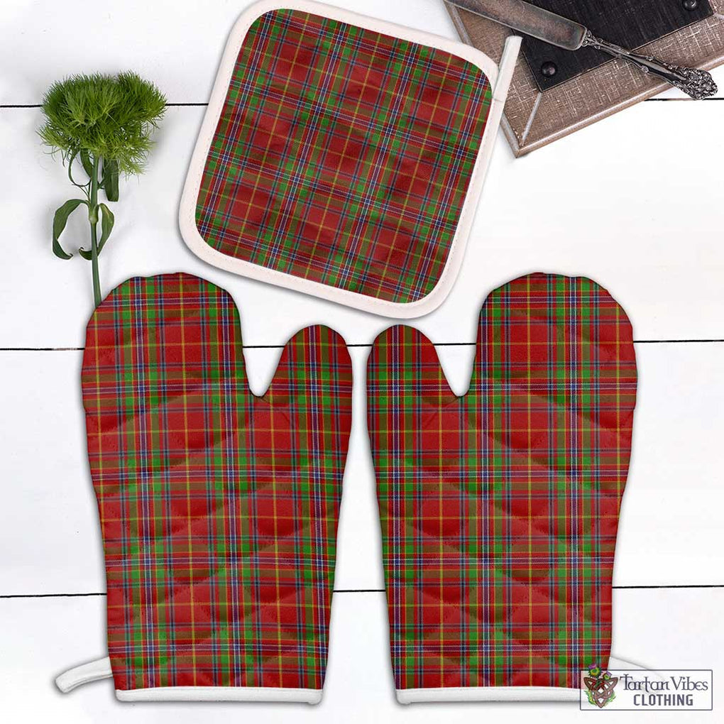Wren Tartan Combo Oven Mitt & Pot-Holder Combo 2 Oven Mitt & 1 Pot-Holder Black - Tartan Vibes Clothing