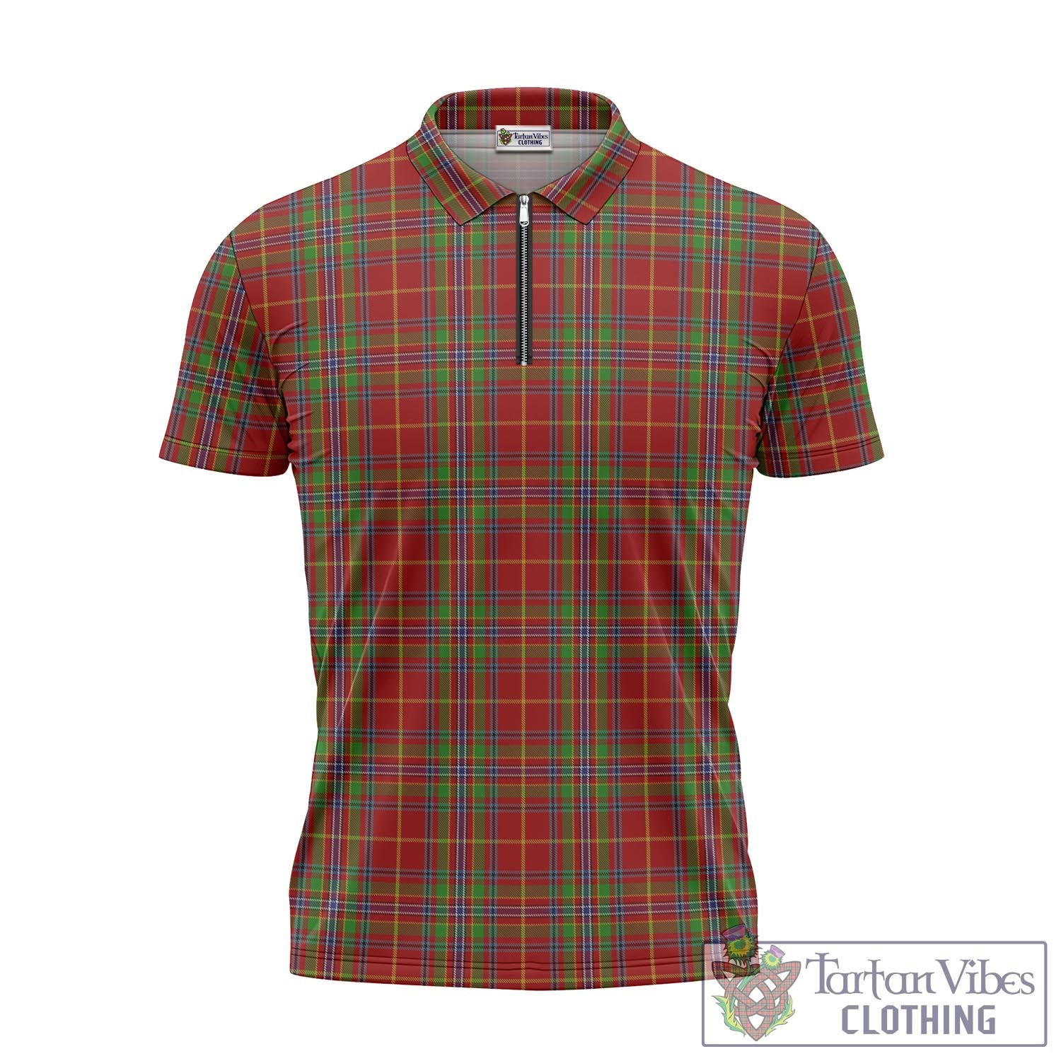 Wren Tartan Zipper Polo Shirt - Tartan Vibes Clothing