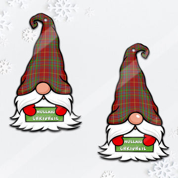Wren Gnome Christmas Ornament with His Tartan Christmas Hat
