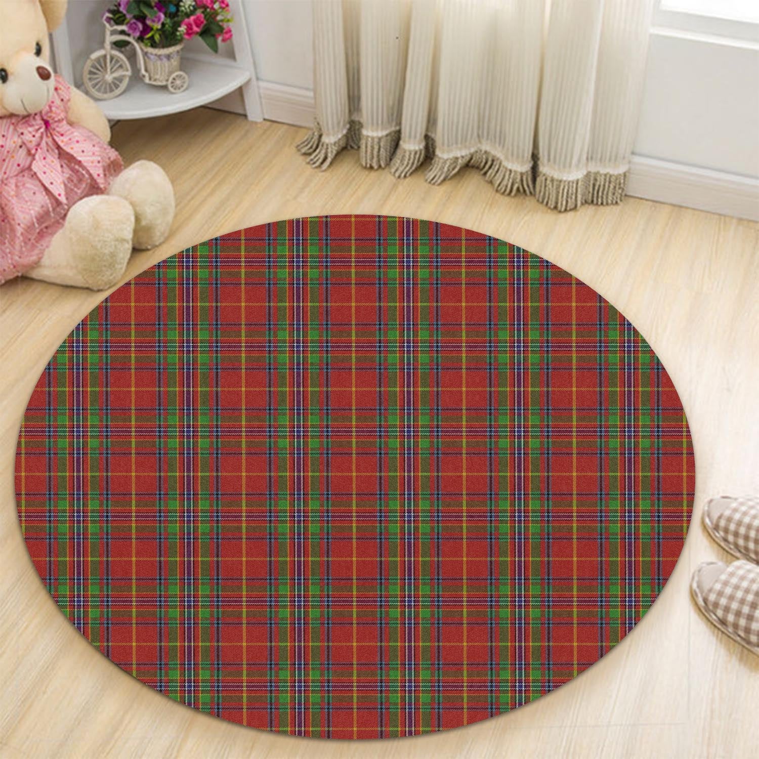 Wren Tartan Round Rug - Tartan Vibes Clothing