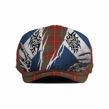 Wren Tartan Flat Cap, Jeff Cap Scotland Flag Ripped Tribal Design