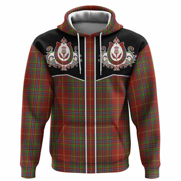 Wren Tartan Hoodie Horseshoe Ornament Pullover Hoodie - Tartan Vibes Clothing