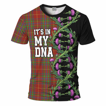 Wren Tartan T-Shirt Scottish Identity Thistle Flower DNA Strand Art