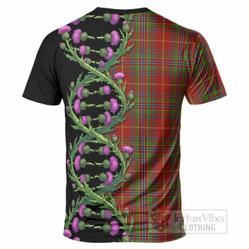 Wren Tartan T-Shirt Scottish Identity Thistle Flower DNA Strand Art