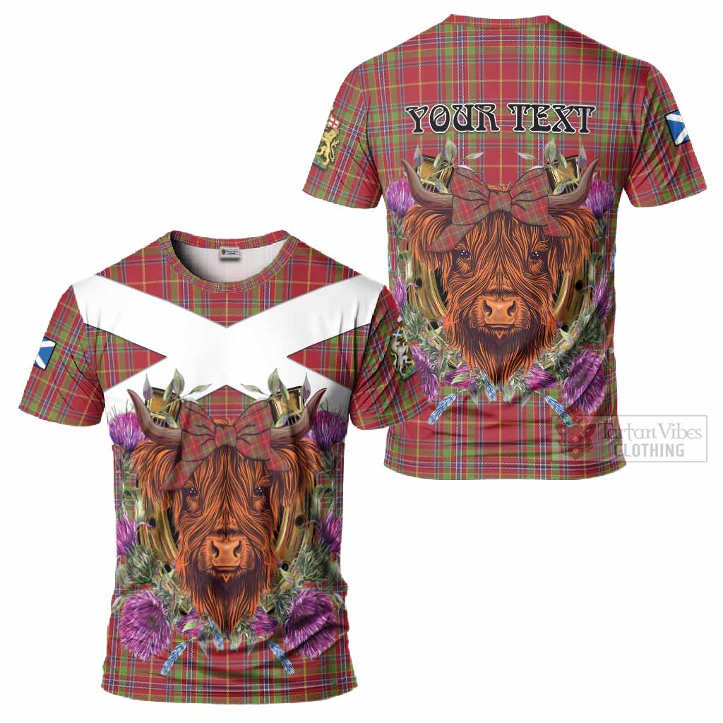 Wren Tartan T-Shirt Scottish Thistle Heilan Coo