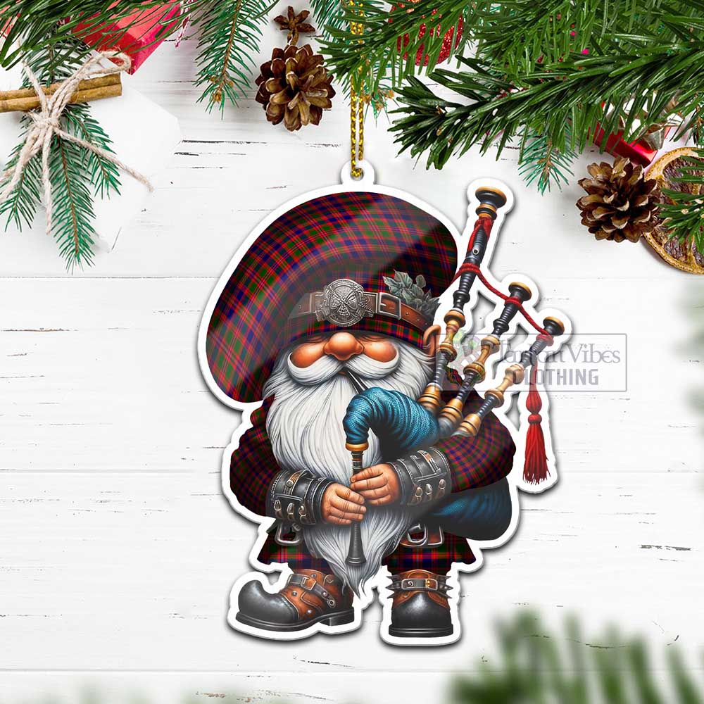 Tartan Vibes Clothing Wright Tartan Badpiper Gnome Christmas Ornament