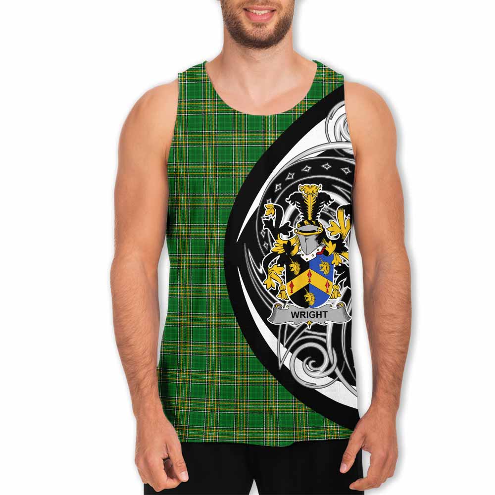 Tartan Vibes Clothing Wright Irish Clan Men's Tank Top Celtic Circle Style
