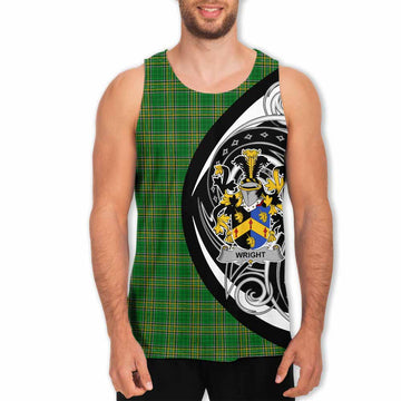 Tartan Vibes Clothing Wright Irish Clan Men's Tank Top Celtic Circle Style