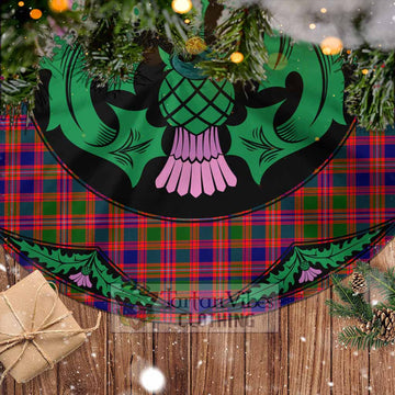 Wright Tartan Christmas Tree Skirt Scottish Thistle Style