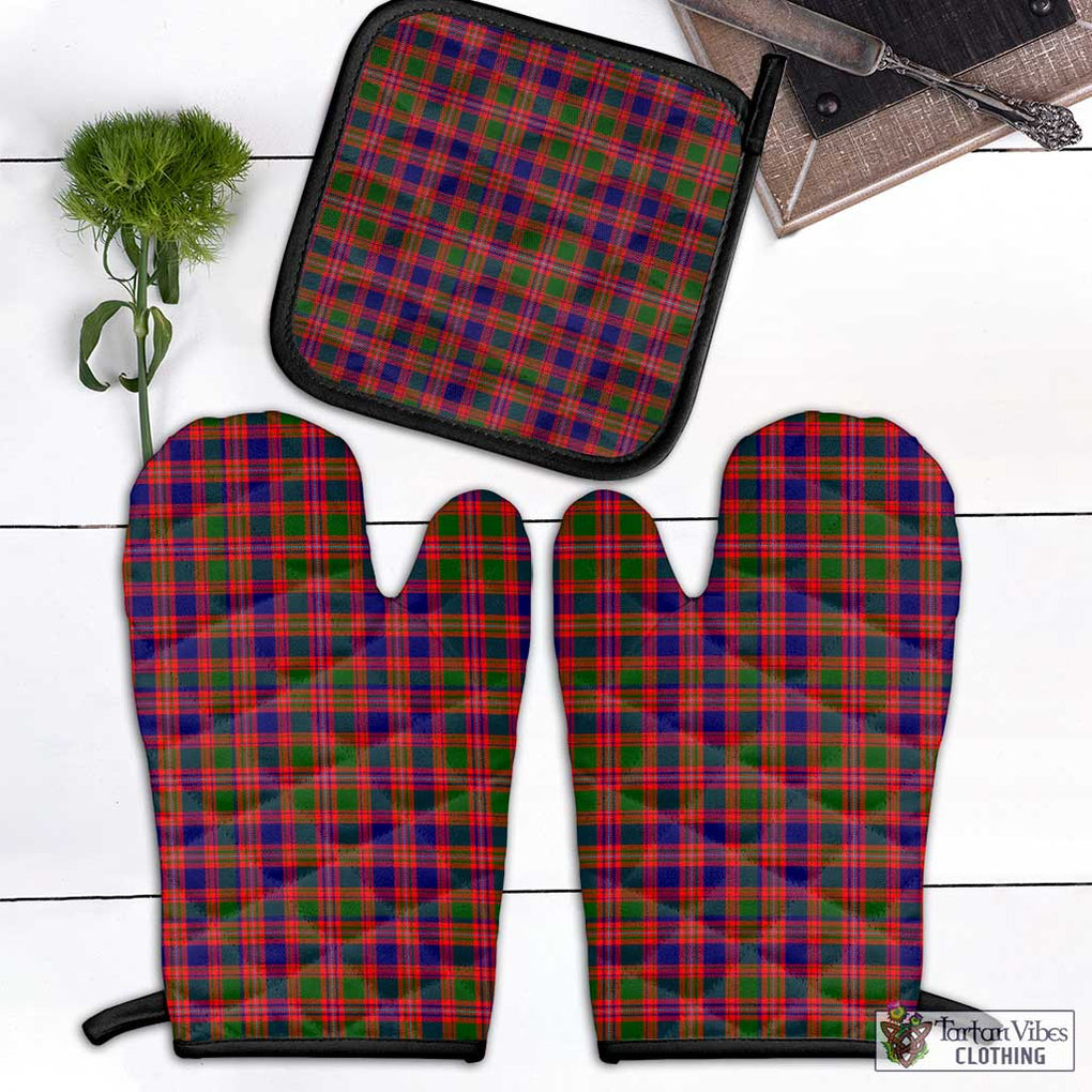 Wright Tartan Combo Oven Mitt & Pot-Holder Combo 1 Oven Mitt & 1 Pot-Holder Black - Tartan Vibes Clothing