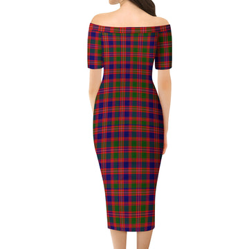 Wright Tartan Off Shoulder Lady Dress