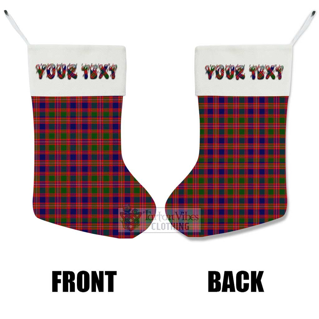 Tartan Vibes Clothing Wright Tartan Christmas Stocking with Personalized Text