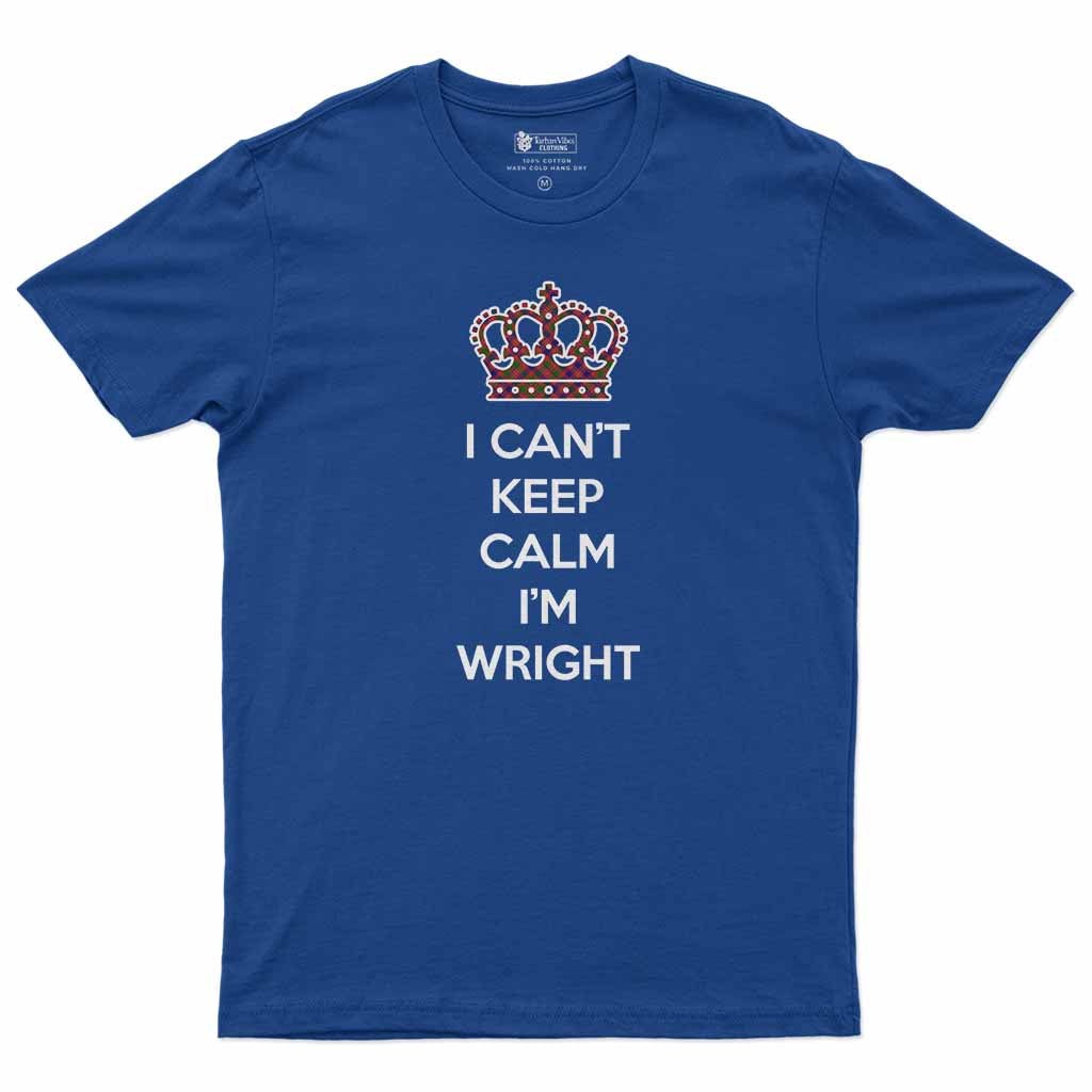 Wright Can't Keep Calm Men's T-Shirt Royal Blue - Tartan Vibes Clothing