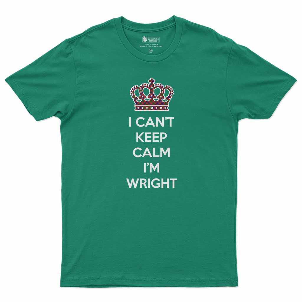 Wright Can't Keep Calm Men's T-Shirt Irish Green - Tartan Vibes Clothing
