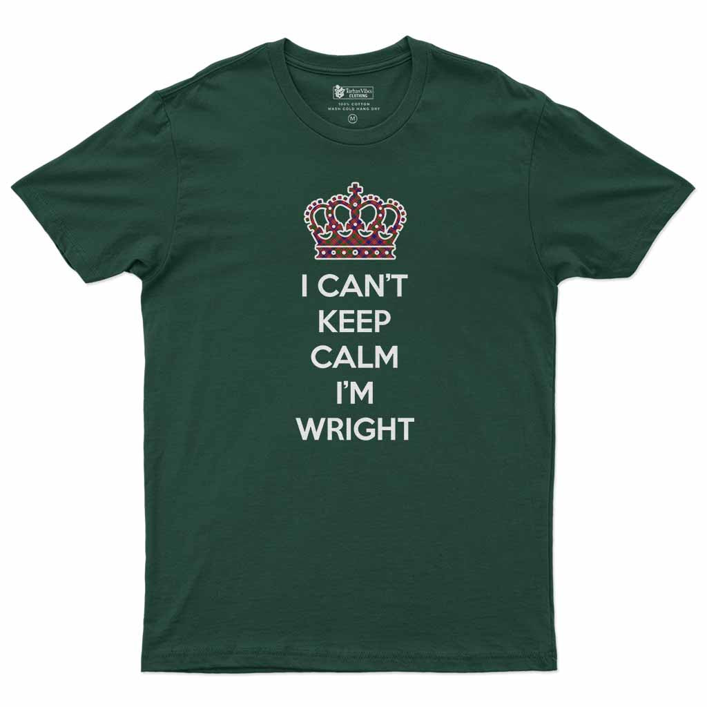Wright Can't Keep Calm Men's T-Shirt Forest Green - Tartan Vibes Clothing
