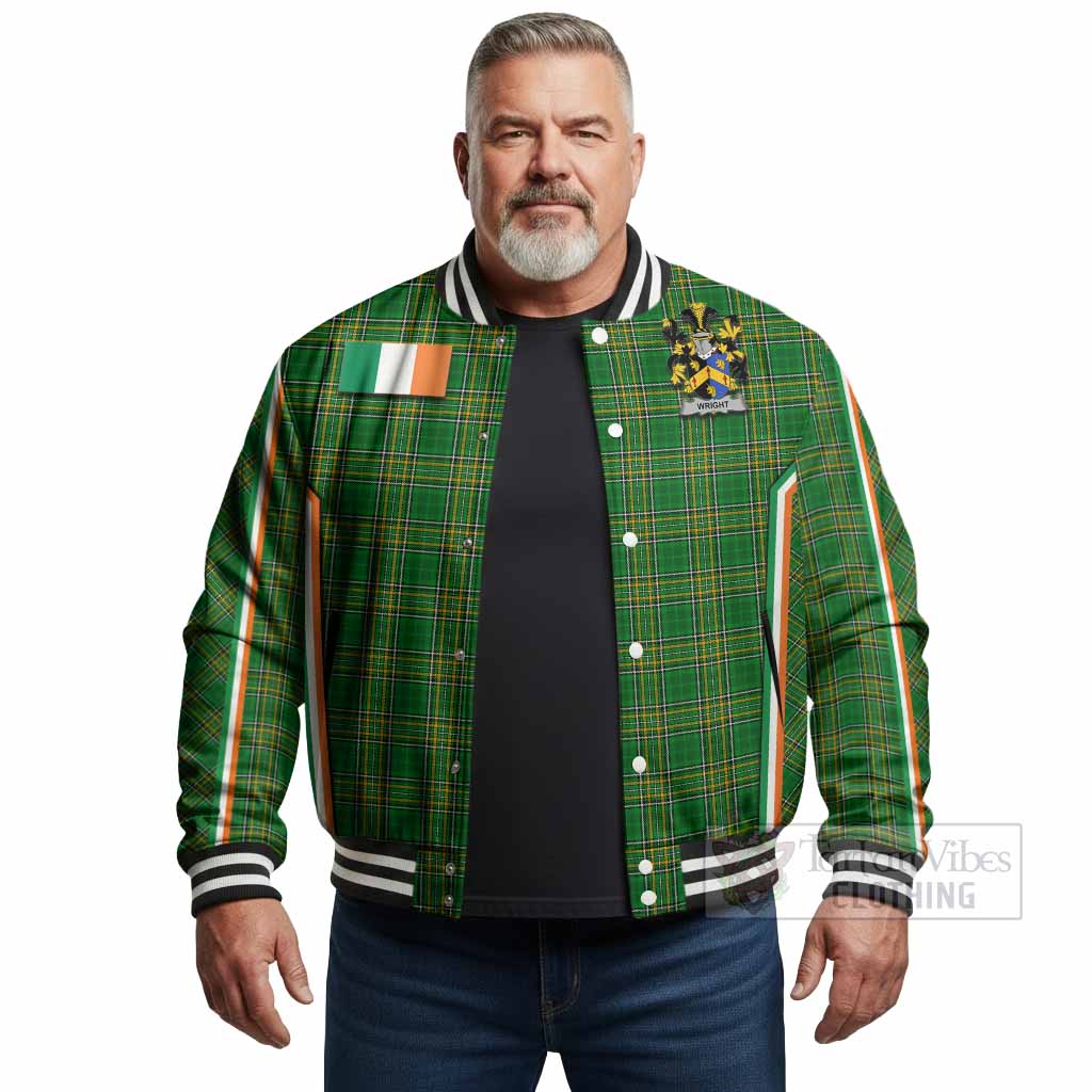 Wright Irish Clan Coat of Arm Tartan Baseball Jacket Flag Style