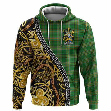 Wright Irish Crest Tartan Hoodie Celtic Art Motifs
