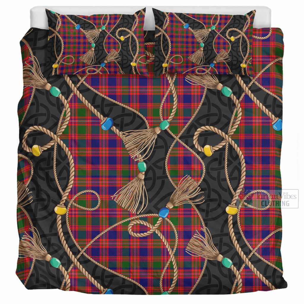 Wright Scottish Tartan Twisted Ropes Stylized Bedding Set UK Bedding Set UK Super King 104*94 inch - Tartan Vibes Clothing