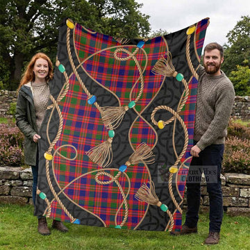 Wright Scottish Tartan Twisted Ropes Stylized Blanket - Tartan Vibes Clothing