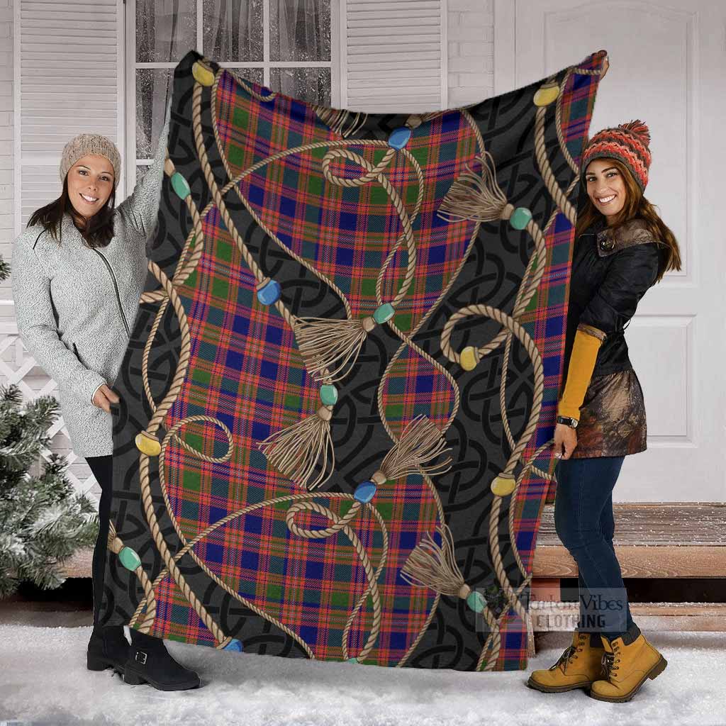 Wright Scottish Tartan Twisted Ropes Stylized Blanket - Tartan Vibes Clothing