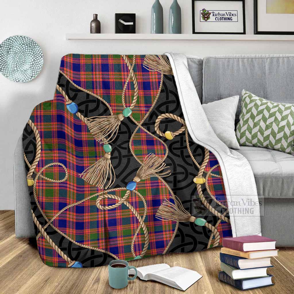 Wright Scottish Tartan Twisted Ropes Stylized Blanket - Tartan Vibes Clothing