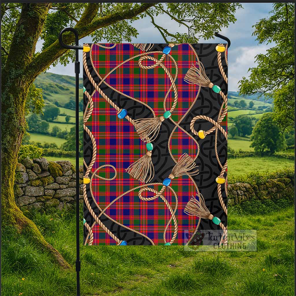 Wright Scottish Tartan Twisted Ropes Stylized Garden Flag - Tartan Vibes Clothing