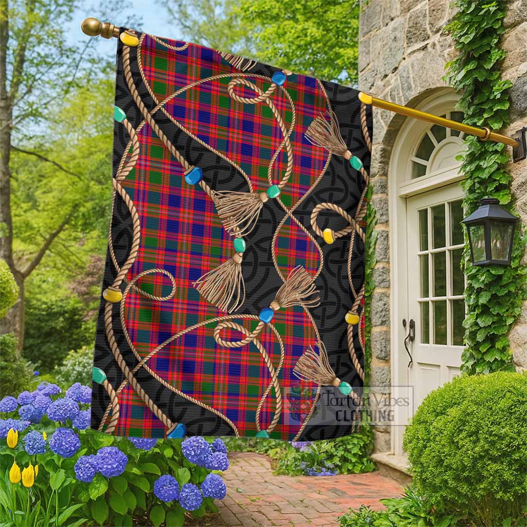Wright Scottish Tartan Twisted Ropes Stylized Garden Flag - Tartan Vibes Clothing