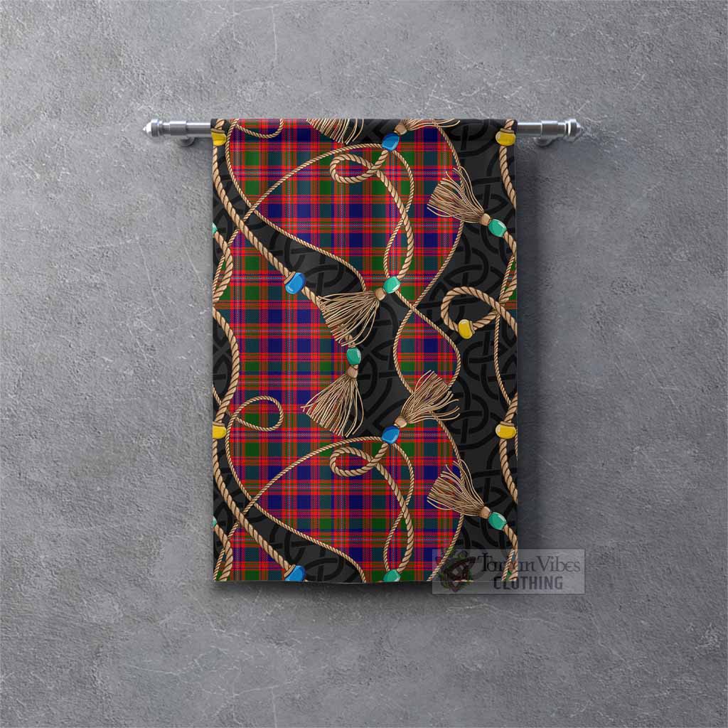 Wright Scottish Tartan Twisted Ropes Stylized Gonfalon Rectangle - Tartan Vibes Clothing