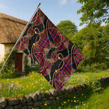Wright Scottish Tartan Twisted Ropes Stylized House Flag - Tartan Vibes Clothing