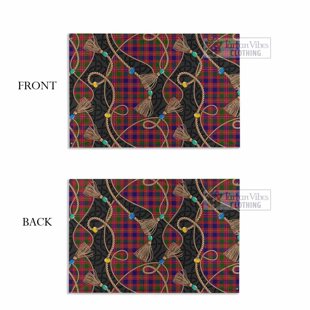 Wright Scottish Tartan Twisted Ropes Stylized House Flag - Tartan Vibes Clothing