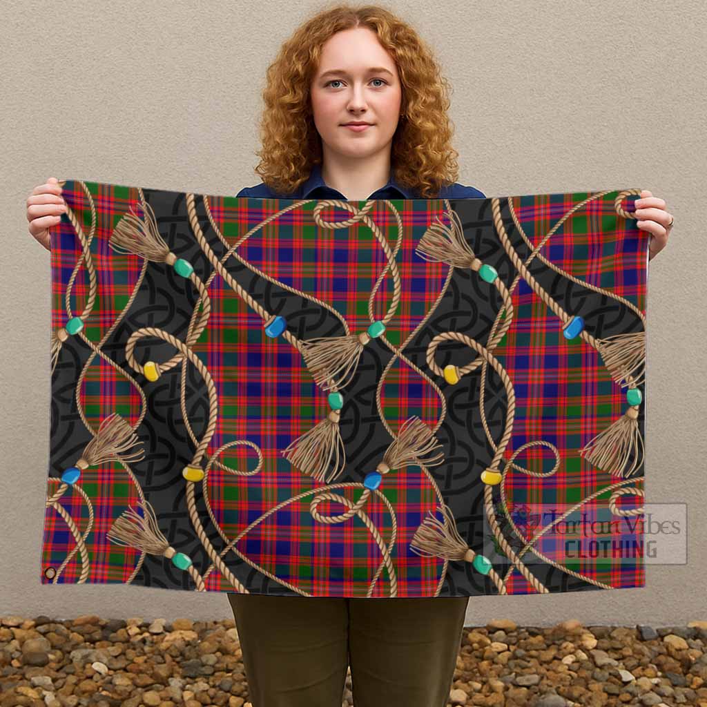 Wright Scottish Tartan Twisted Ropes Stylized House Flag - Tartan Vibes Clothing