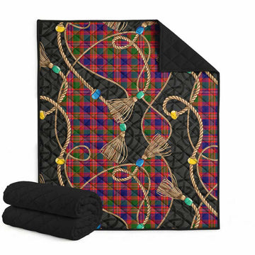 Wright Scottish Tartan Twisted Ropes Stylized Premium Quilt Super King Quilt 91" x 110" - Tartan Vibes Clothing