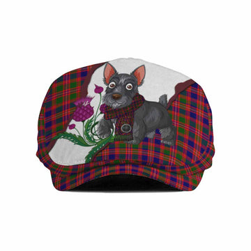 Wright Scottish Terrier Tartan Flat Cap, Jeff Cap Thistle Heritage Art