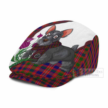 Wright Scottish Terrier Tartan Flat Cap, Jeff Cap Thistle Heritage Art