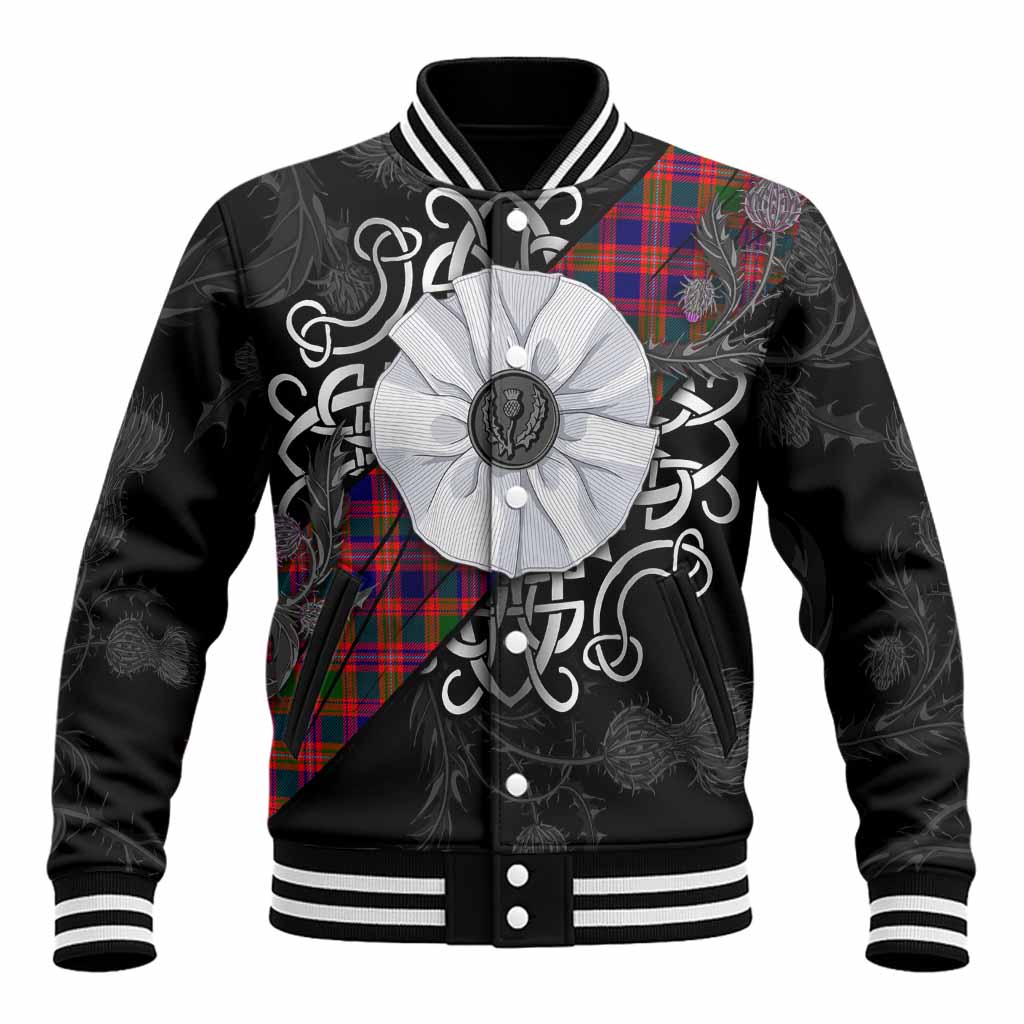 Wright Tartan Baseball Jacket Jacobite White Rose Unisex - Tartan Vibes Clothing
