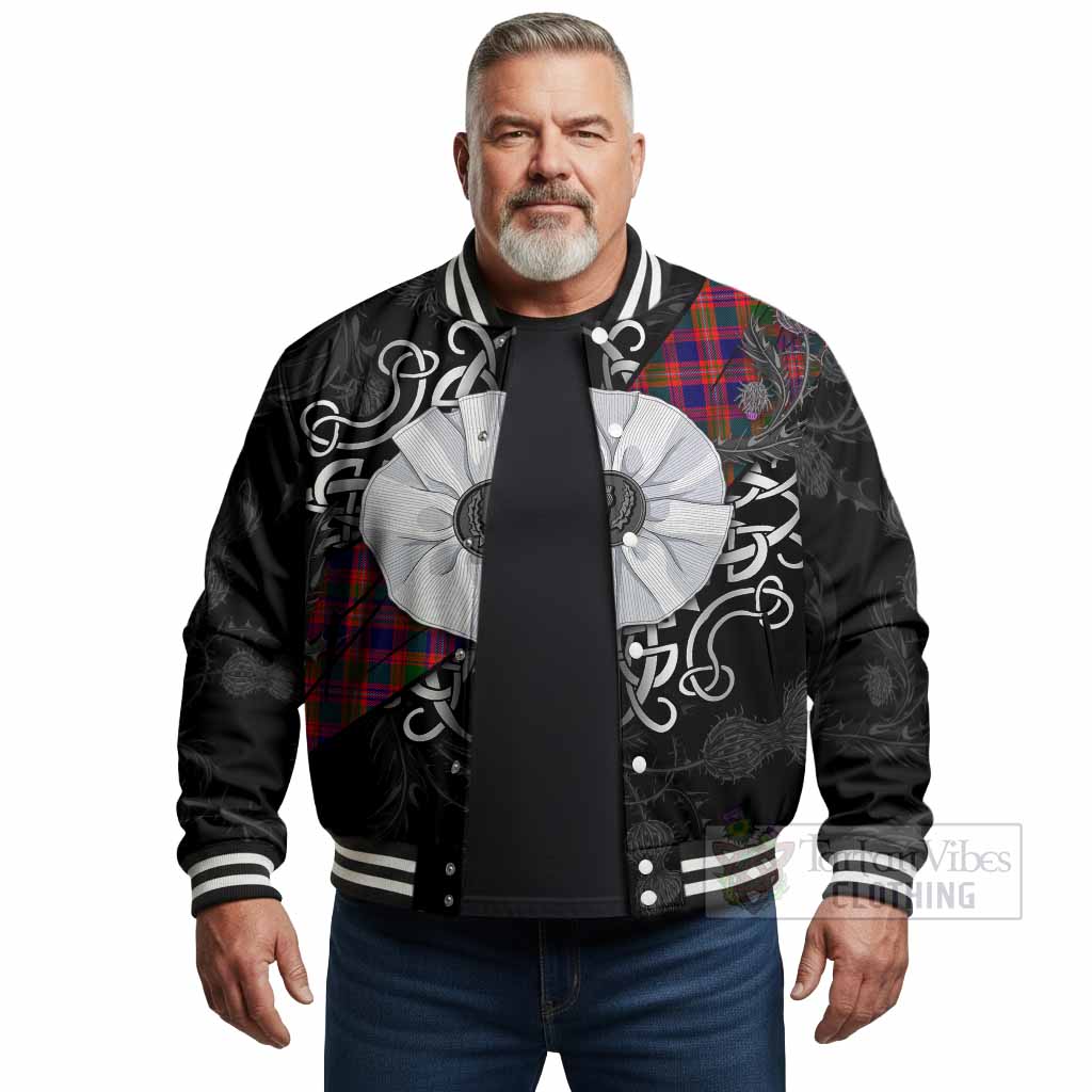Wright Tartan Baseball Jacket Jacobite White Rose - Tartan Vibes Clothing