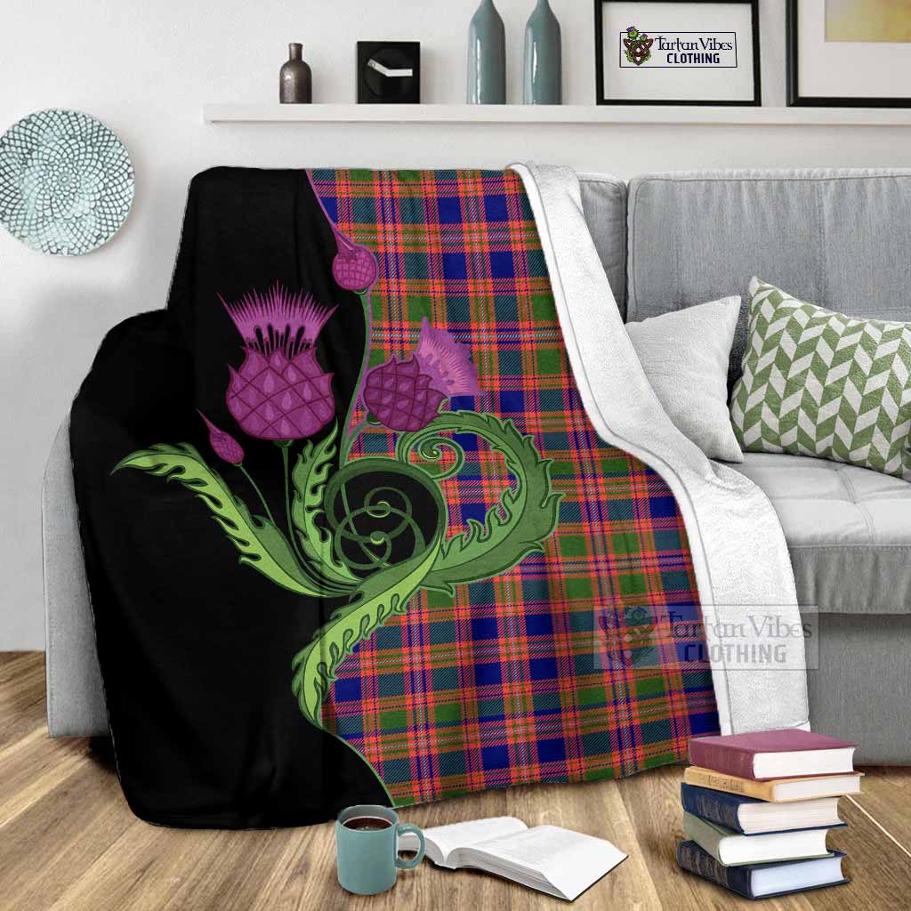 Wright Tartan Blanket Traditional Scottish Thistle - Tartan Vibes Clothing