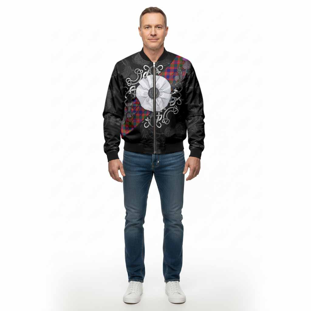 Wright Tartan Bomber Jacket Jacobite White Rose - Tartan Vibes Clothing