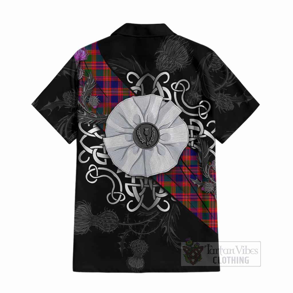 Wright Tartan Cotton Hawaiian Shirt Jacobite White Rose Kid - Tartan Vibes Clothing